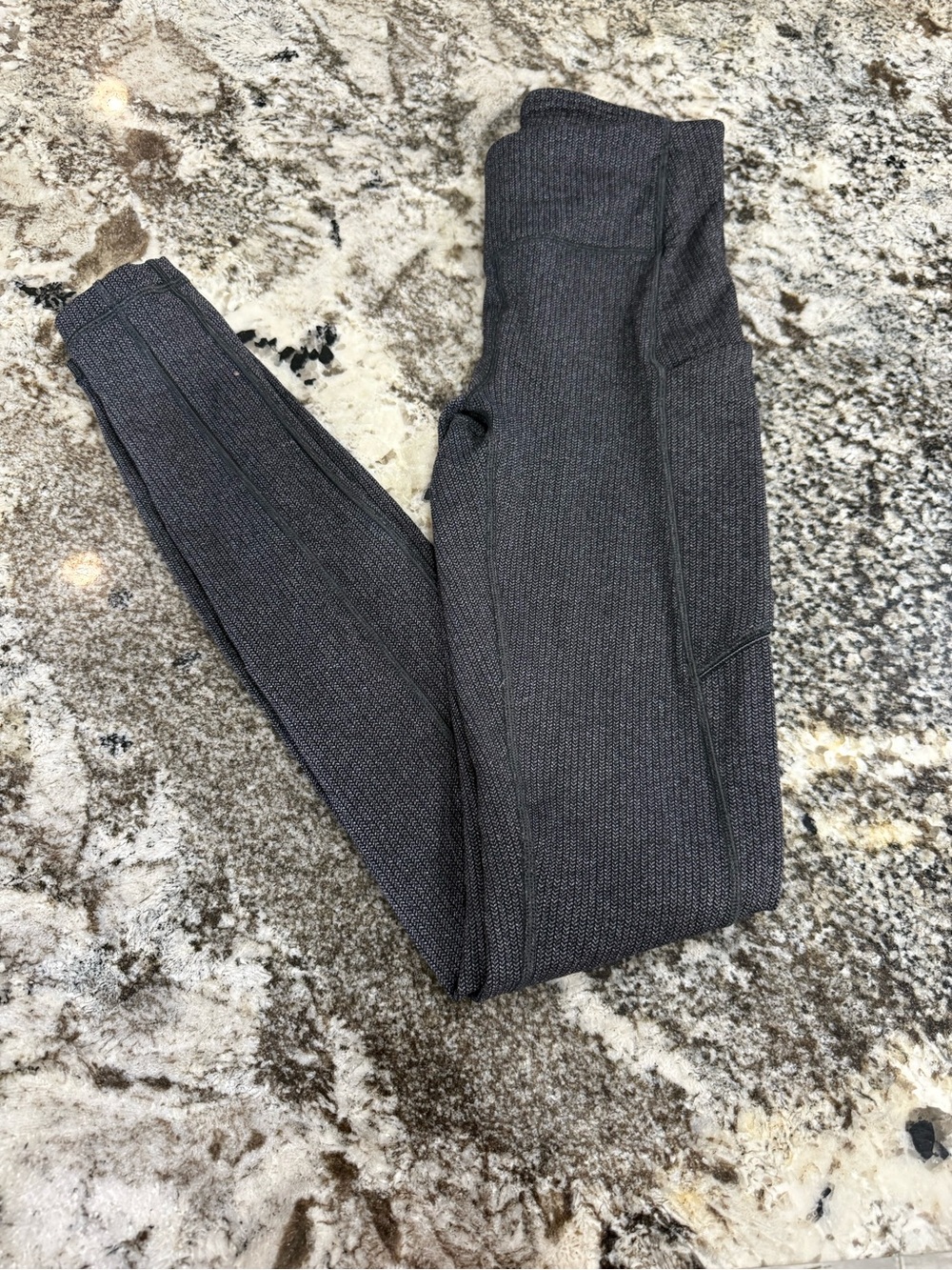 lululemon athletica Heathered Black High-Waist Leggings